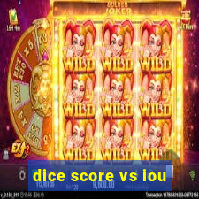 dice score vs iou