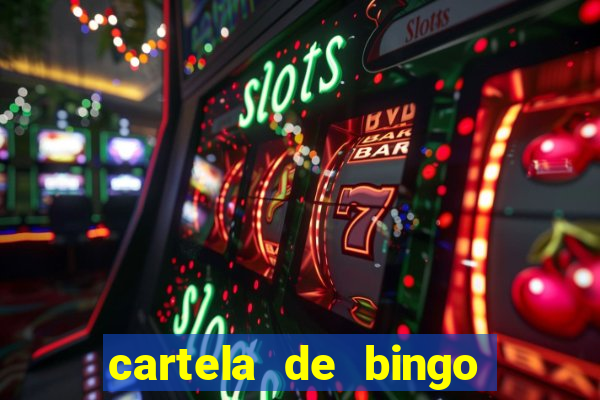 cartela de bingo pra imprimir