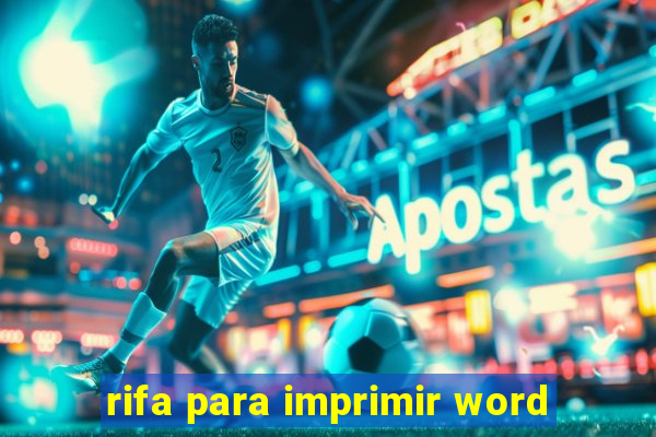 rifa para imprimir word