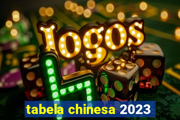 tabela chinesa 2023