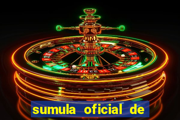sumula oficial de futebol 7 society excel