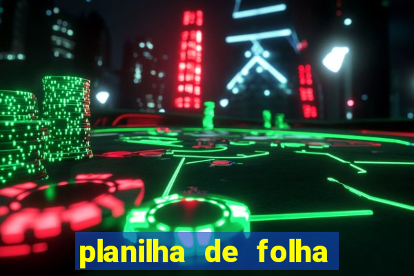 planilha de folha de pagamento