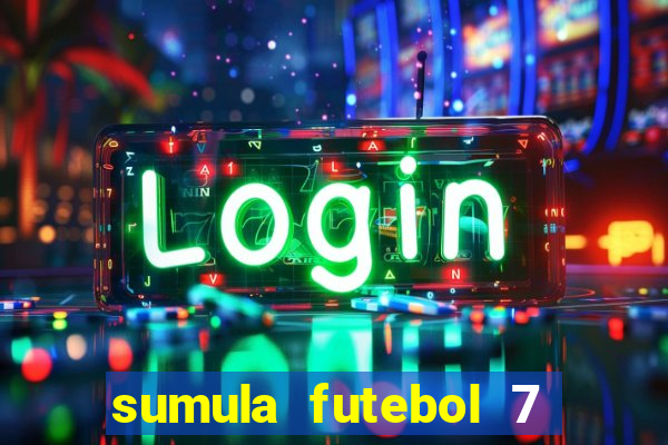 sumula futebol 7 society excel