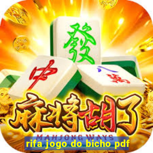 rifa jogo do bicho pdf