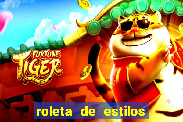 roleta de estilos de roupas