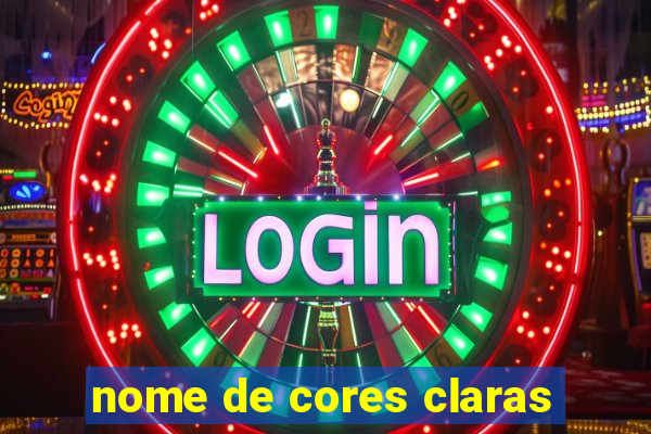nome de cores claras