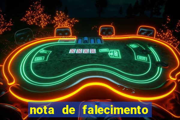 nota de falecimento a tribuna santos hoje