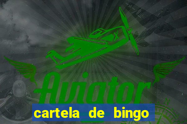 cartela de bingo pra imprimir