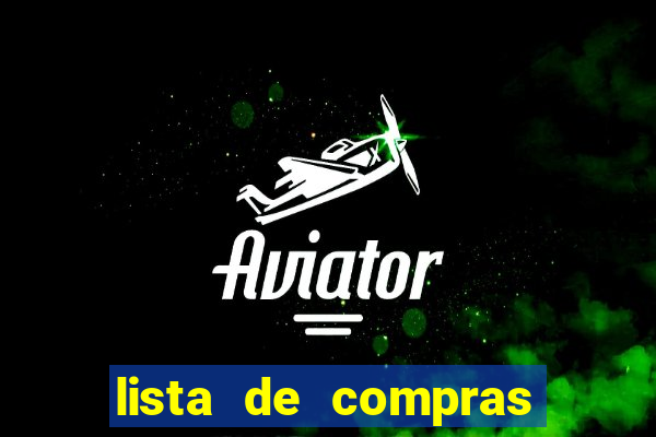 lista de compras para 2 pessoas