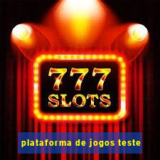 plataforma de jogos teste