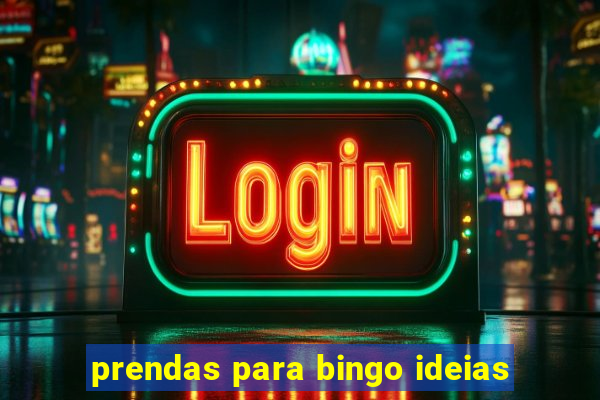 prendas para bingo ideias