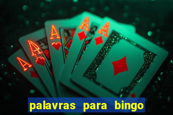 palavras para bingo cha de bebe