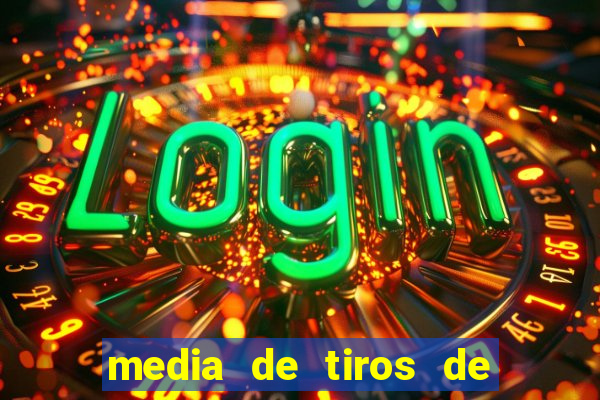media de tiros de meta por jogo