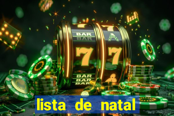 lista de natal para imprimir