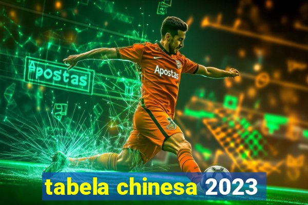 tabela chinesa 2023