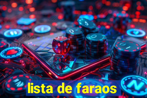lista de faraos
