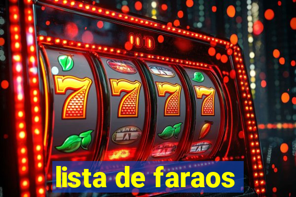 lista de faraos