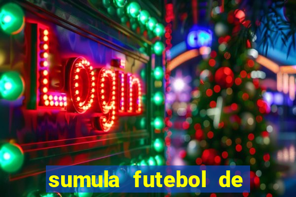 sumula futebol de campo word