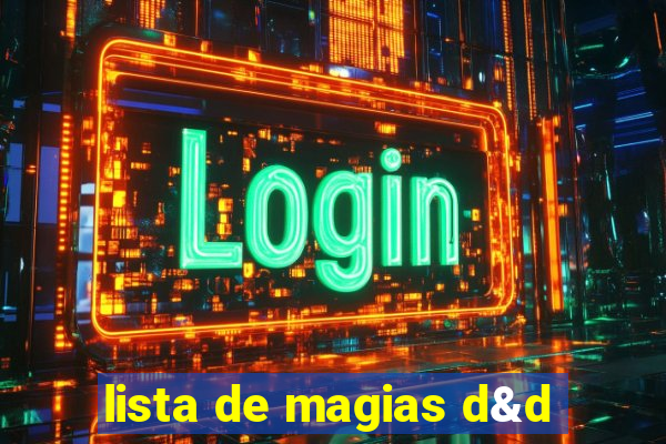 lista de magias d&d