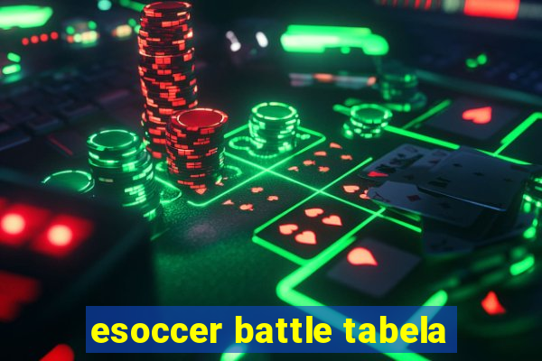 esoccer battle tabela