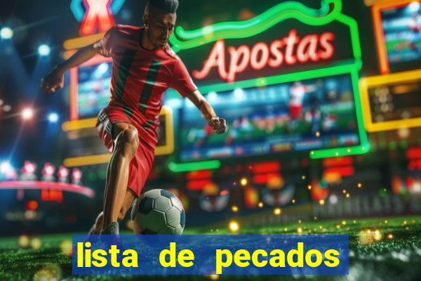 lista de pecados para confessar