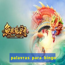 palavras para bingo de cha de lingerie