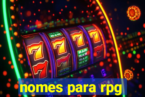 nomes para rpg