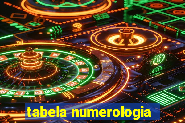 tabela numerologia
