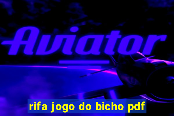 rifa jogo do bicho pdf