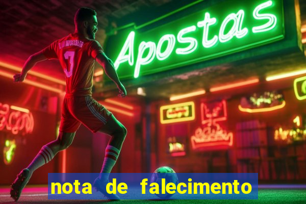 nota de falecimento em campos altos hoje