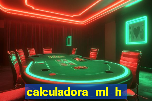 calculadora ml h para mcg kg min