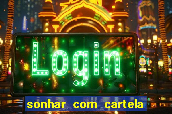 sonhar com cartela de bingo