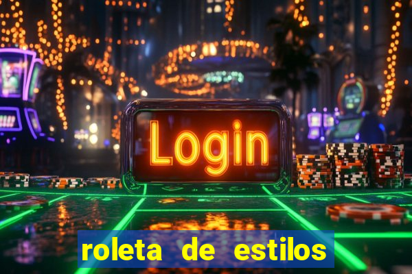 roleta de estilos de roupas