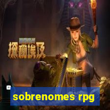 sobrenomes rpg